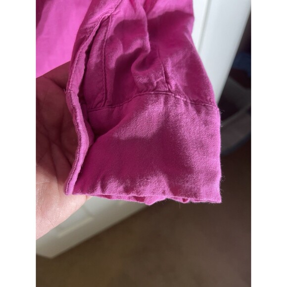 Denim 24/7 Silk Embroidered Floral Crochet Magenta Office Casual 16w Boho - Picture 6 of 12